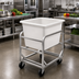 Thumbnail image #2 for Channel Manufacturing 8 Bushel Bulk Poly Cart with Aluminum Frame and 5-Inch Swivel Casters