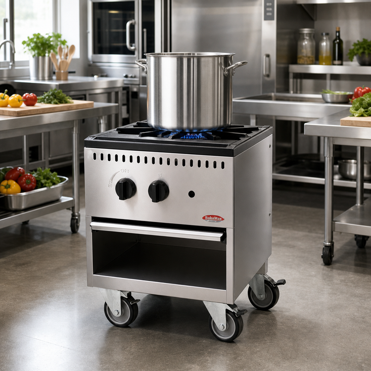 Product image #2 for BakeMax Single Burner Stock Pot Range with 3-Ring Burner