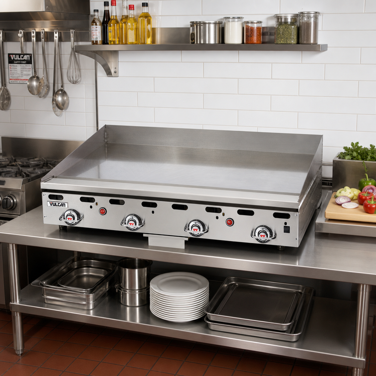 Product image #2 for Vulcan MSA Series Heavy Duty Gas Countertop Griddle, 72-Inch x 30-Inch Cooking Surface