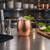 Thumbnail image #2 for American Metalcraft 16 oz. Copper Moscow Mule Mug with Brass Handle, Hammered Finish