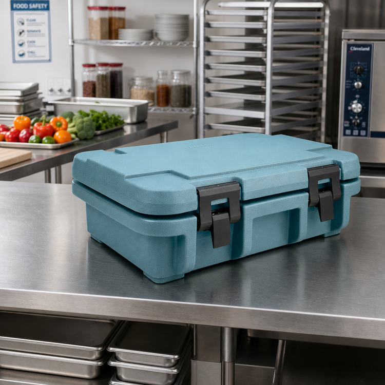 Product image #3 for Cambro Ultra Pan Carriers® Non-Electric Top-Loading Insulated Food Pan Carrier for 1 GN Full-Size Pan, Slate Blue