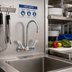 Thumbnail image #2 for Wall-Mount Workboard / Bar Sink Mixing Faucet, 4-Inch Centers, 5-3/4-Inch Gooseneck, 1.0 GPM