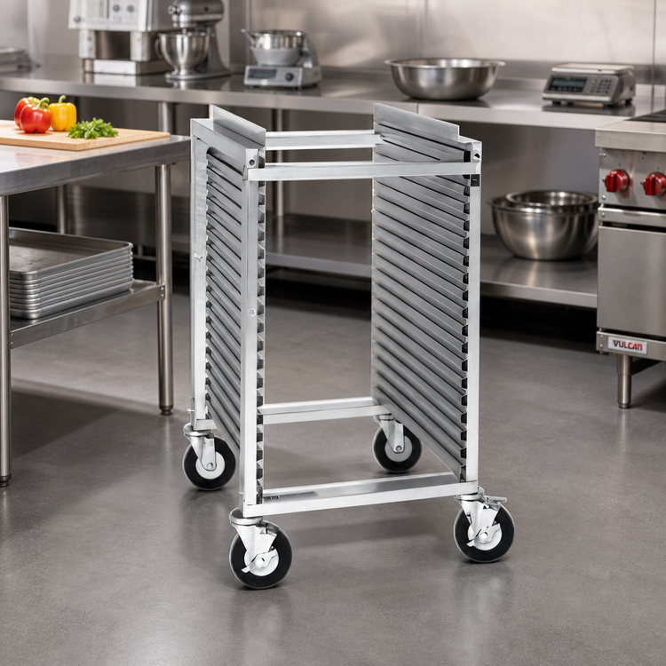 Product image #2 for Cres Cor Mobile Work Stand for Small Appliances, Open Top, 18-Pan Capacity, Aluminum Frame