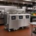 Thumbnail image #2 for Frymaster/Dean FilterQuick Oil Conserving Dual Electric Fryer Battery with Built-In Automatic Filtration, 2 x 60 lb Tanks