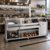 Thumbnail image #1 for FWE Weather-All 8-Foot Stainless Steel Mobile Bar with Hand Sink and 60 lb Ice Bin