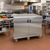 Thumbnail image #2 for Carter-Hoffmann Economy Enclosed Two-Door Stainless Steel Patient Tray Cart, 32-Tray Capacity