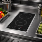 Thumbnail image #2 for Summit Commercial SINC2B230B 12-Inch 2-Burner Drop-In Induction Cooktop with Digital Touch Controls, Black Glass