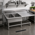 Thumbnail image #2 for John Boos Pro-Bowl 2-Compartment Platter Sink with Right Drainboard