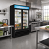 Thumbnail image #2 for Kelvinator Commercial 54-Inch Two-Section Bottom-Mount Reach-In Refrigerated Glass Door Merchandiser