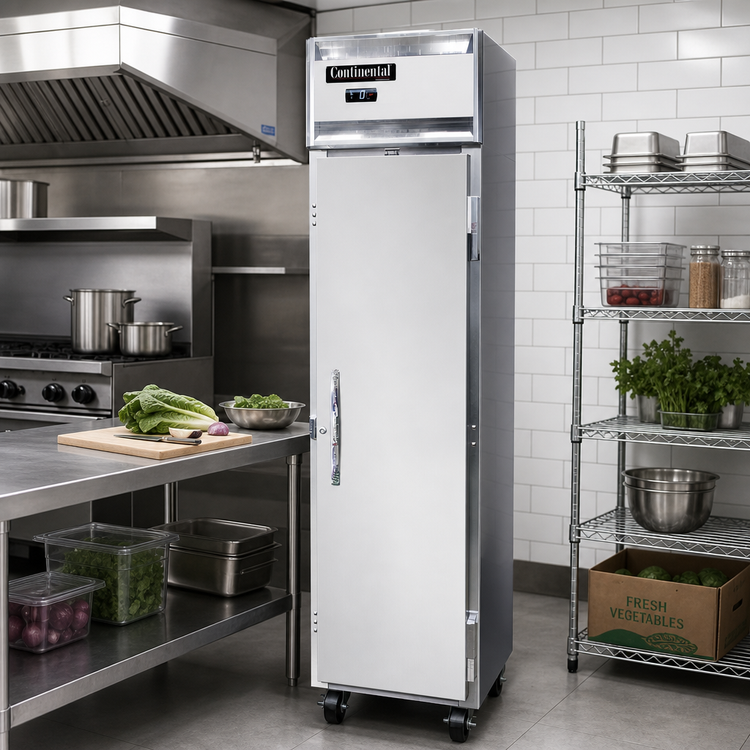 Product image #2 for Continental Refrigerator Slim Line 1FSENSA One-Section Reach-in Freezer, Full-Height Solid Door, Self-Contained