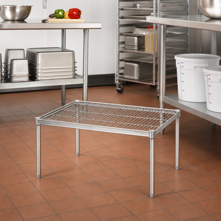 Product image #2 for Metro Super Erecta Stainless Steel Open Wire Dunnage Rack Platform, 24 x 18 Inches