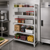 Thumbnail image #3 for Cambro Camshelving Premium 5-Tier Vented Add-On Polymer Shelving Unit, 18 x 24 x 64 Inches, Speckled Gray