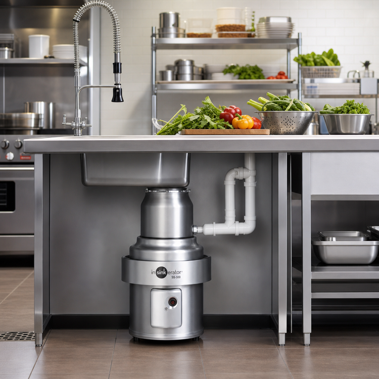 Product image #2 for InSinkErator SS-500-6-MRS 5 HP Stainless Steel Complete Food Waste Disposer Package, Trough Mount