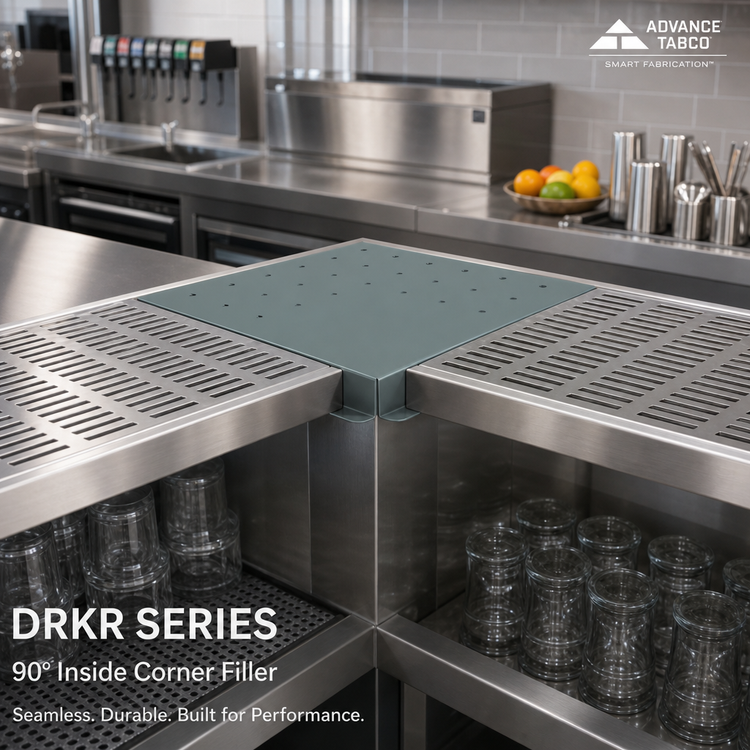 Product image #2 for Advance Tabco 90° Inside Corner Filler for DRKR Series Drink Rails