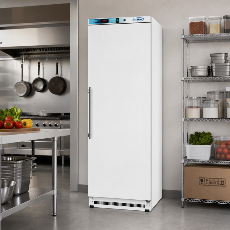 Product image #3 for KoolMore 12 Cu. Ft. White Single-Section Reach-In Refrigerator with Solid Door