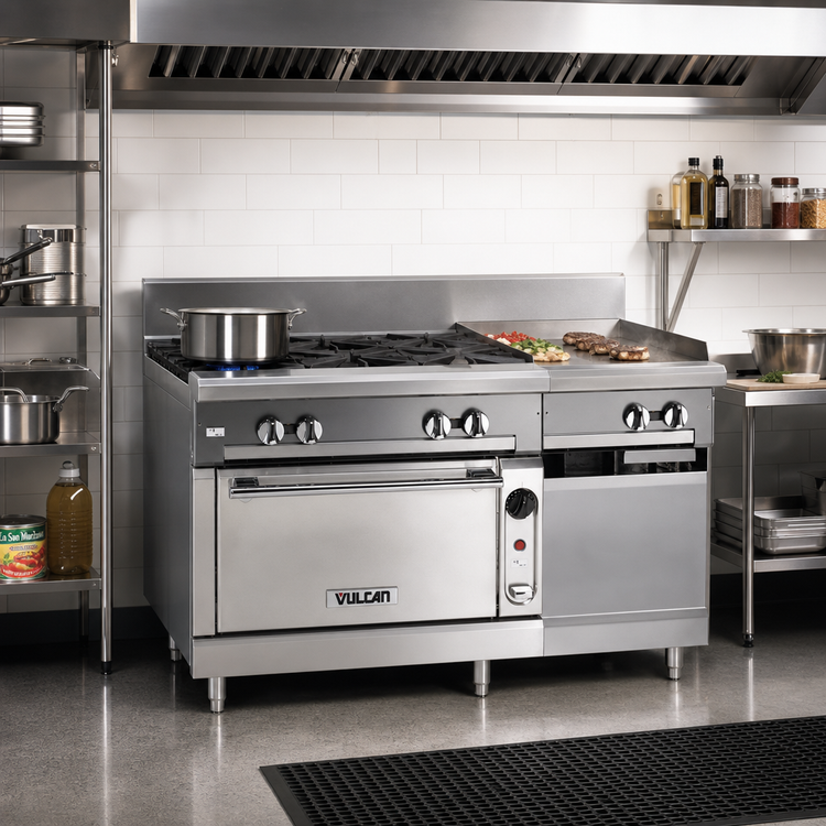 Product image #2 for Vulcan V Series 36-Inch Modular Heavy Duty Gas Range with 2 Open Burners and 18-Inch Thermostatic Griddle