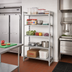 Thumbnail image #3 for Cambro Camshelving Premium 5-Tier Solid Stationary Starter Shelving Unit, 18 x 72 x 84 Inches, Speckled Gray