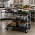 Thumbnail image #2 for Metro myCart Series 3-Shelf Open Base Polymer Utility Cart, Black