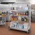 Thumbnail image #2 for Quantum Wire Enclosed Mobile Shelving Cart with 5 Shelves, 60 x 24 x 69 Inches, Chrome Plated Finish
