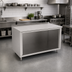 Thumbnail image #2 for John Boos 84-Inch x 36-Inch Stainless Steel Modular Base Work Table with Open Front Cabinet Base and 1-1/2-Inch Rear Riser