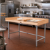 Thumbnail image #2 for John Boos Baker's Top Wood Work Table with Stainless Steel Legs and Coved Riser, 48 x 24 Inches