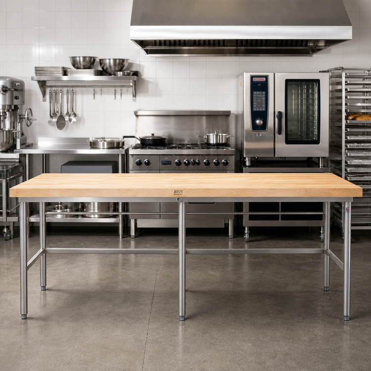 Product image #2 for John Boos Stainless Steel Baker's Table Frame for 108 x 36 Inch Top