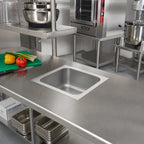 Thumbnail image #2 for Vollrath 10101-0 Weld-In/Undermount Single-Compartment Stainless Steel Sink, 14 x 10 x 10 Inch, 20 Gauge, 1-Inch Flange Case of 4