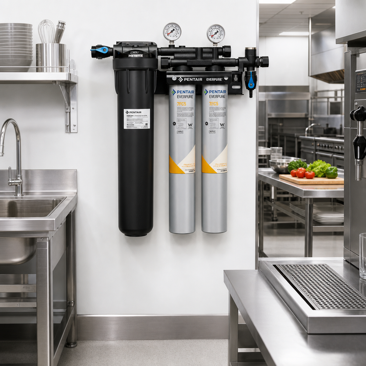 Product image #2 for Everpure QC7I PF Twin 7FC5 Twin-Cartridge Water Filtration System, 5 GPM, 50,000 Gallon Capacity