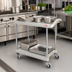 Thumbnail image #2 for Metro myCart Series 2-Shelf Polymer Utility Cart with Open Base and Swivel Casters, Gray