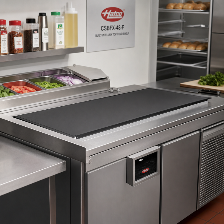 Product image #2 for Hatco CSBFX-48-F Built-In Flush Top Cold Shelf, 48-Inch, Remote Refrigeration, Hardcoat Aluminum