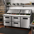 Thumbnail image #2 for Hoshizaki Steelheart SR72B-30MD4 72-Inch Three-Section Mega Top Prep Refrigerator with 1 Solid Hinged Door and 4 Drawers