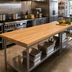 Thumbnail image #2 for Appalachian Red Oak Blended Edge Grain Kitchen Countertop, 132 x 25 x 1-1/2 Inch, Varnique Finish