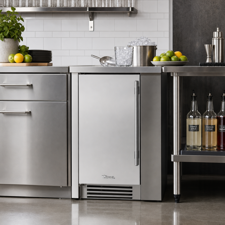 Product image #2 for True Residential 15-Inch Undercounter Clear Ice Machine with 28 lb Storage Bin, Left-Hinged Stainless Solid Door