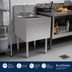Thumbnail image #2 for Glastender 18-Inch Underbar Wet Waste Sink Unit with Deck-Mount Gooseneck Faucet