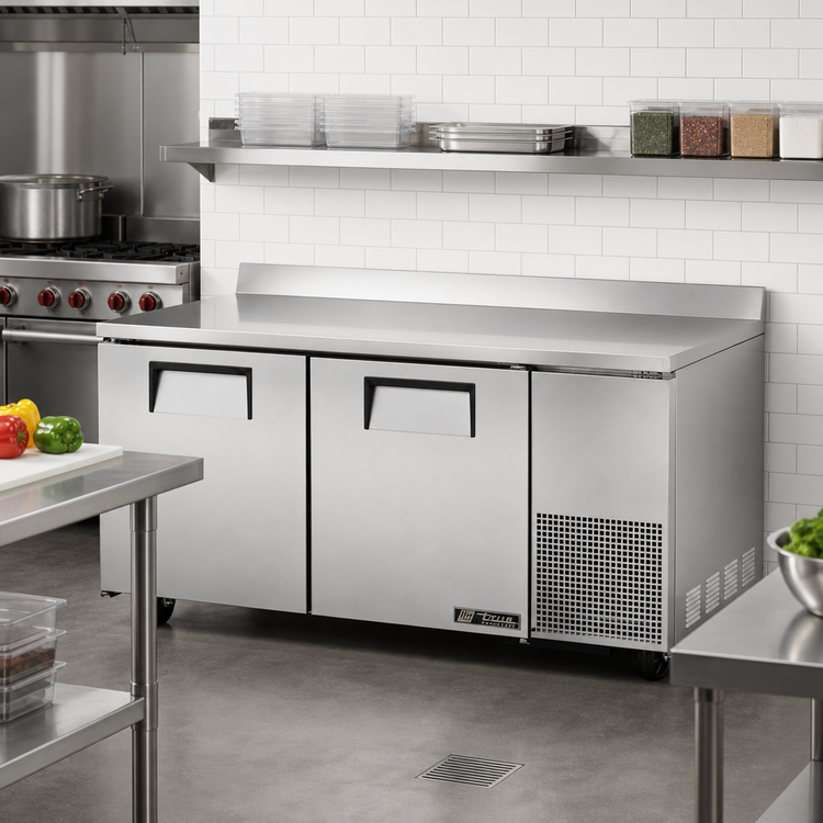 Product image #2 for True TWT-67F-HC Deep Worktop Freezer, 2-Section, Solid Door, 67-1/4 Inch Wide