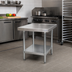 Thumbnail image #2 for Advance Tabco Special Value Series Stainless Steel Top Equipment Stand with Adjustable Galvanized Undershelf, 36 x 30 x 24 Inches