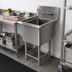 Thumbnail image #2 for John Boos Pro-Bowl 1-Compartment Stainless Steel Sink with Legs, 18