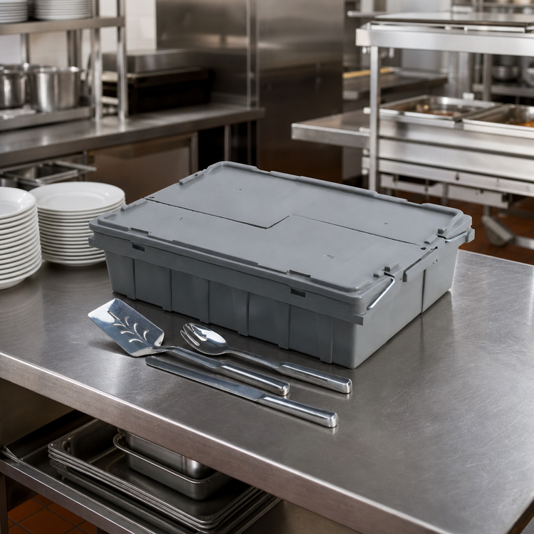 Product image #2 for Tote N Store Gray Polyethylene Buffetware Box