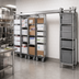 Thumbnail image #2 for Metro TOP-TRACK Double-Deep Stationary End Unit Kit for Super Erecta & Super Adjustable Shelving, 18 Inch Wide, Chrome Plated