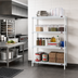 Thumbnail image #2 for EagleGard 4-Tier Add-On Wire Shelving Unit, 48W x 21D x 74H, Hybrid Epoxy Finish
