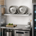 Thumbnail image #2 for Panco 80 Inch x 18 Inch Extruded Aluminum Beer Keg Rack Shelf, Holds 2 Kegs