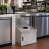 Thumbnail image #2 for Spec-Bar 18-Inch x 19-Inch Stainless Steel Underbar Dry Waste Unit with 6-Inch Round Opening