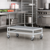 Thumbnail image #2 for Fermostock 38-Inch Mobile Louvered Aluminum Dunnage Rack with 5-Inch Casters