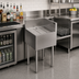 Thumbnail image #2 for Krowne Royal Series Free Standing Stainless Steel Underbar Corner Drainboard with Right End Return