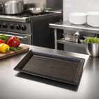 Thumbnail image #2 for American Metalcraft WMEL19 Rectangular Melamine Platter, Walnut Wood Pattern, 14-1/4 x 7-1/2 x 1-1/2 in Case of 6