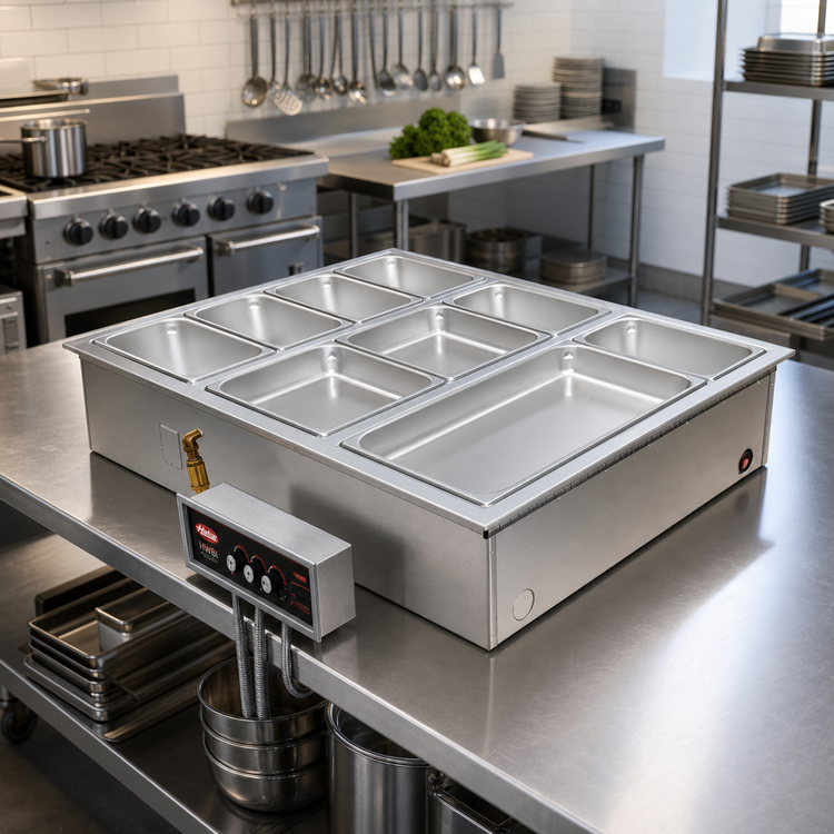 Product image #2 for Hatco HWBI43-2 Drop-In Modular/Ganged Heated Well for 2 4/3-Size Pans