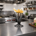 Thumbnail image #2 for American Metalcraft 4-1/2 Inch Black Wrought Iron Conical Slanted French Fry Basket