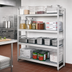 Thumbnail image #2 for Fermostock 4-Tier Stationary Starter Polymer Shelving Unit with Removable Polymer Inserts, 47 W x 14 D x 83 H