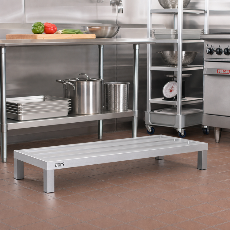 Product image #2 for John Boos Aluminum Square Bar 1-Tier Dunnage Rack, 48 x 24 x 12 Inches