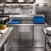 Thumbnail image #2 for KoolMore 56-Inch Two-Compartment Stainless Steel Commercial Sink with Dual Drainboards and Backsplash
